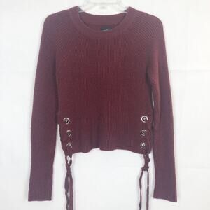 Rue 21 Long Sleeve Crew Neck Dark Red Sweater Size S